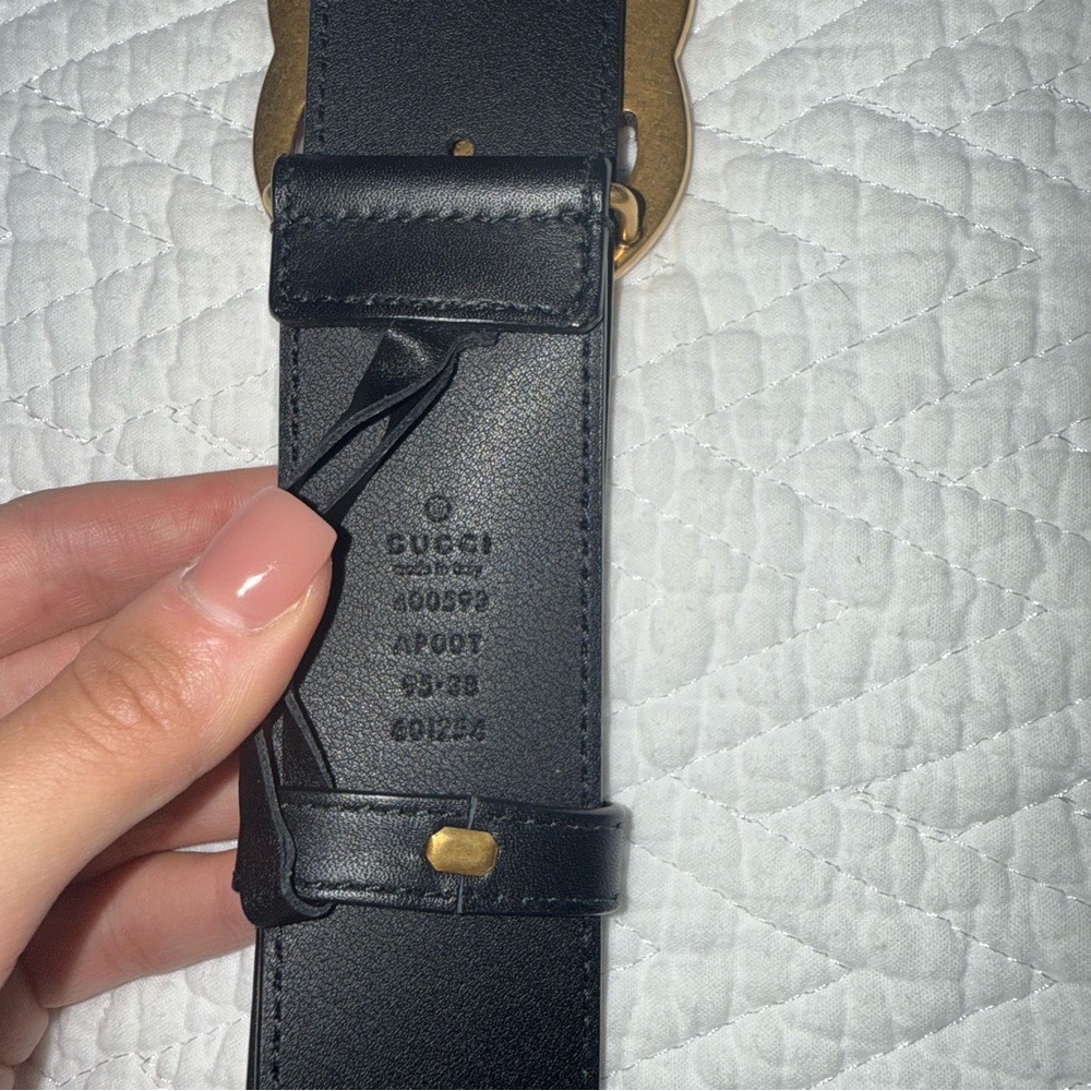 Gucci Marmont Belt with Gold Double G Buckle | 100% Authentic EUC Sz 8-12 - Picture 10 of 11